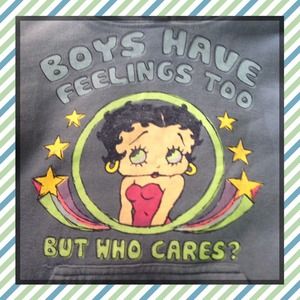 Cute Betty Boop Hooded Pull-Over Sweatshirt