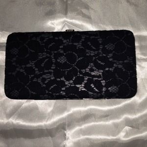 Black Lace Clutch