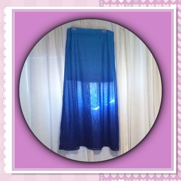 Sheer blue skirt