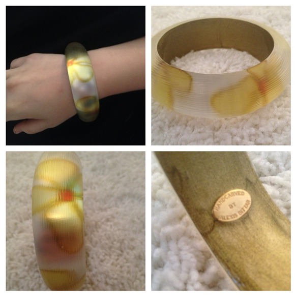 Golden Flower Hand Crafted Bangle
