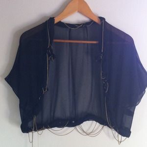 Betsey Johnson Knotted Chains Cardi RARE