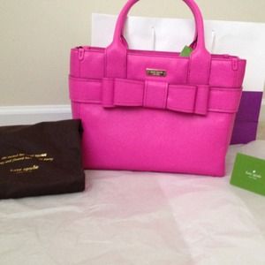 kate spade Bags - Kate Spade Pink Leather Bow Bag kate spade Bags - Kate Spade Pink Leather Bow Bag