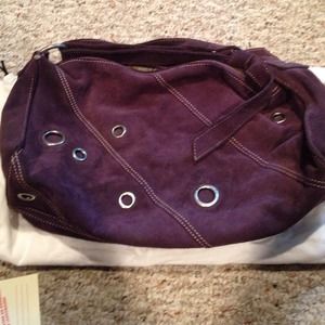 Marc Jacobs purple suede handbag