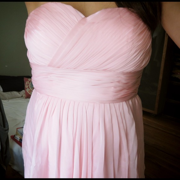 Strapless sweetheart ruching chiffon evening gown