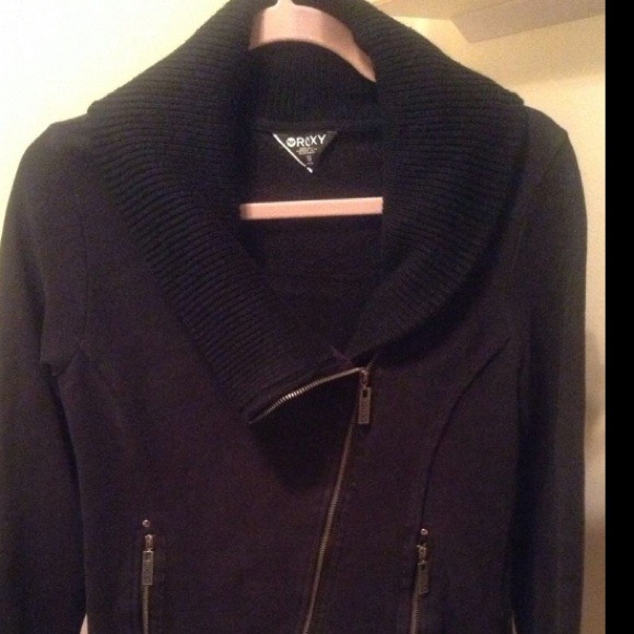 Roxy black sweater jacket