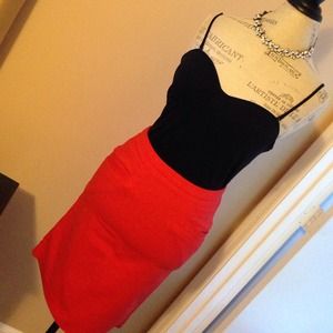Red pencil skirt