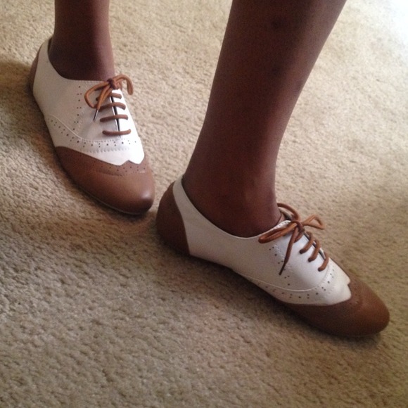 Tan oxfords