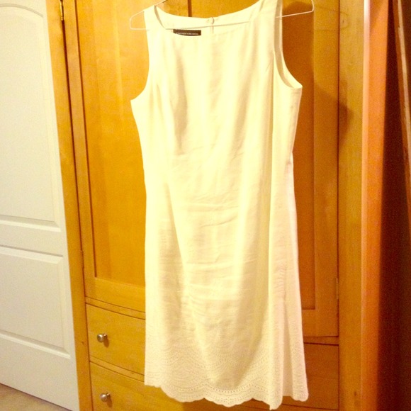 REDUCED -lovely Ivory silk/linen sheath dress