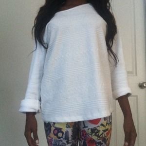 White Patterned Sweater