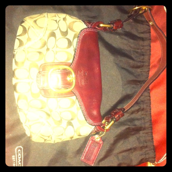 Authentic coach hand bag