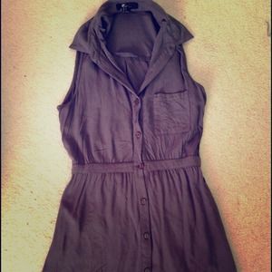 Grey button down dress