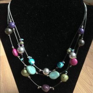 Multi strand illusion necklace by Chicos