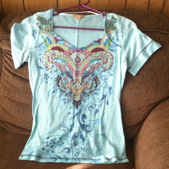 Light blue blouse