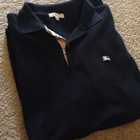 Authentic burberry men collar shirt