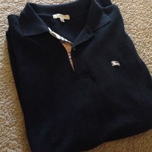 Authentic burberry men collar shirt