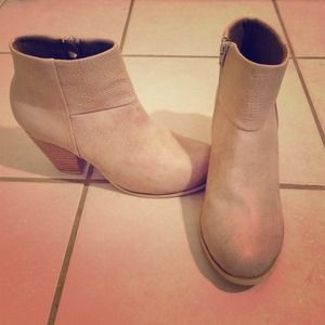 Light tan ankle booties