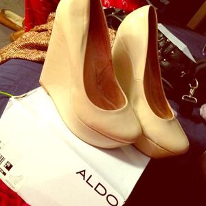 Beige Aldo Wedges