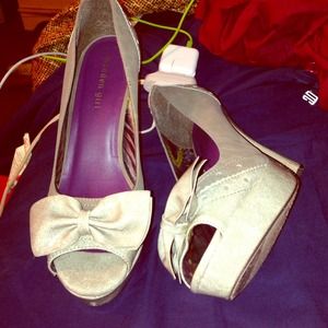 Beige Peep Toe Heel