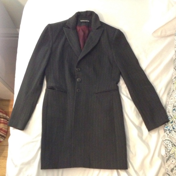Suit jacket pin striped dark gray