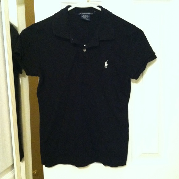 Black polo tee