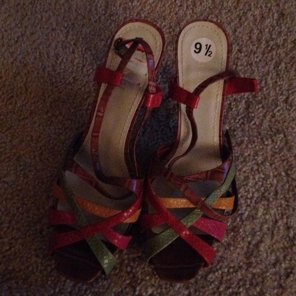 Nine West color ful heels really cute!