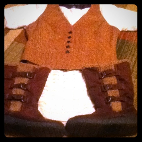 Airwalk warm brown winter boots size 6