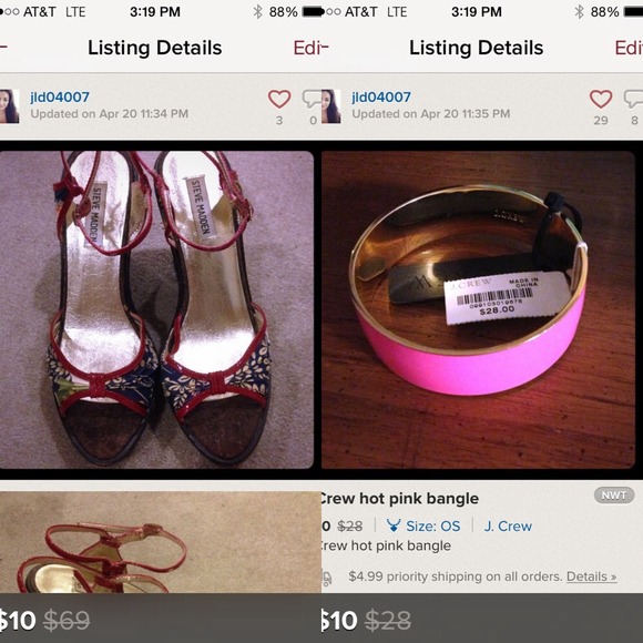Bundle! Steve Madden wedges & JCrew bangle