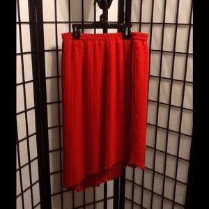 Michael Kors Red Pleated Skirt (True Red) size M