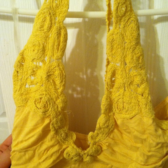 Yellow halter