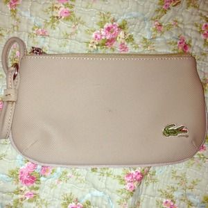 Cute Lacoste small clutch! Nude color  :-)