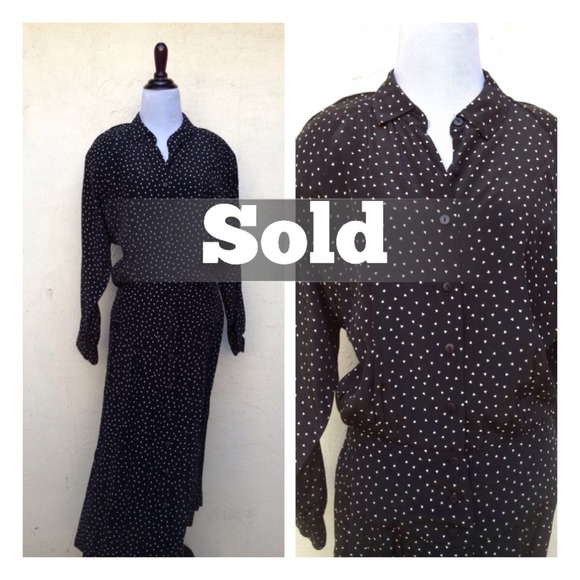 Vintage Black dress triangle design drop waist