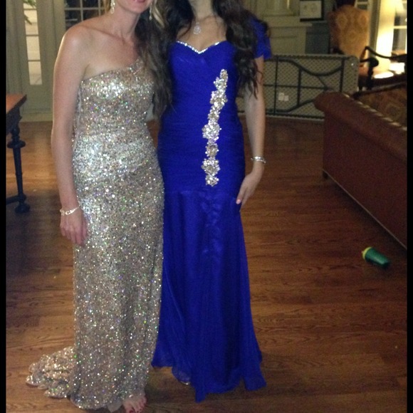 Jovani pageant dress, royal blue. Worn once - Picture 1 of 2