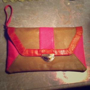 Multi-Color clutch with wristlet