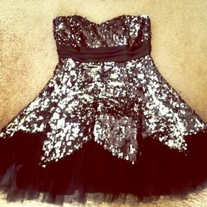 black sequined dress!
