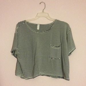 American Apparel Striped Crop Top