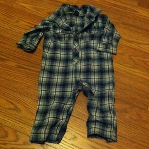 Baby boy plaid outfit