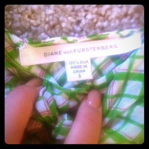 Diane Von Furstenberg silk top.
