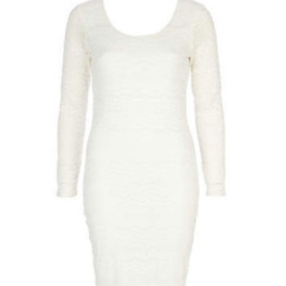 All white tight dress