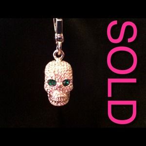 Juicy couture pave skull charm. New with box