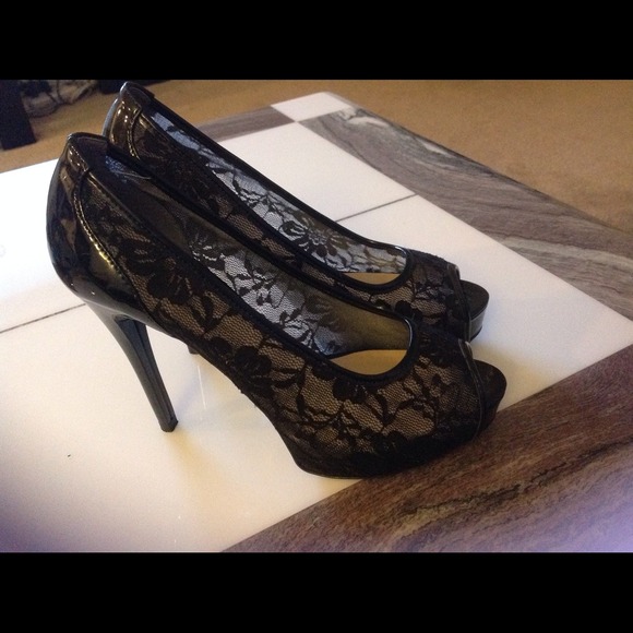 Guess Lace Black High Heels