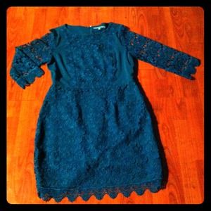 Teal Lace Dress--NWOT