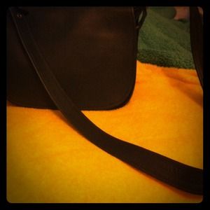 Leather blue med bag