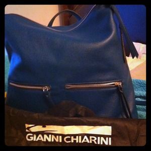 Blue leather bag Blue leather bag