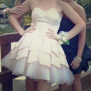 Pink short formal dress