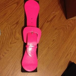 Neon pink and black belt