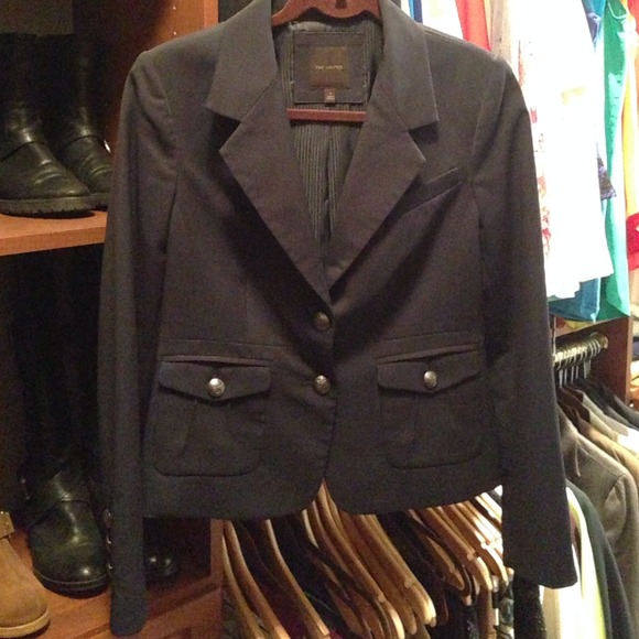 The Limited Navy Blazer with Silver Buttons