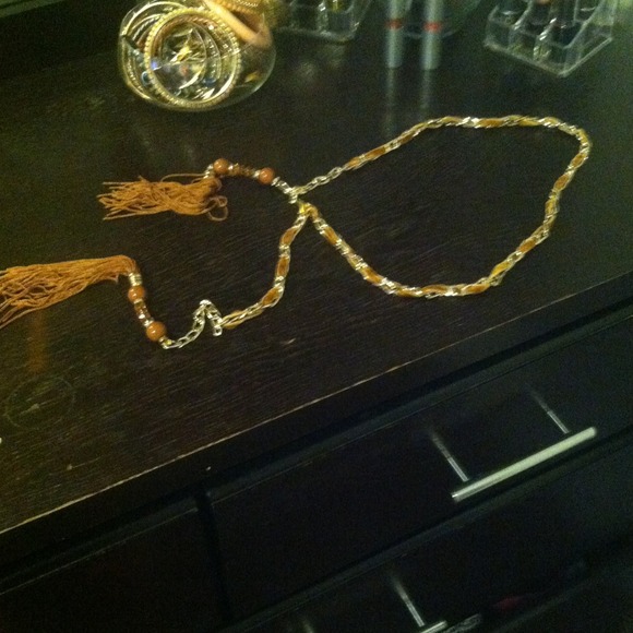 cute tassel belt(: with beading detail