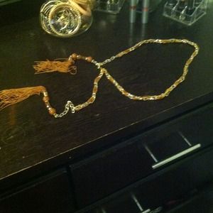 cute tassel belt(: with beading detail