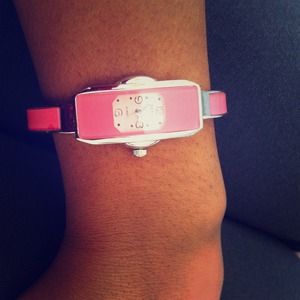 Pink cuff watch