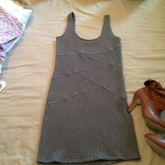 Free People M fitted grey dress